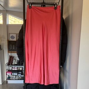 Old Navy Coral Satin Maxi Skirt